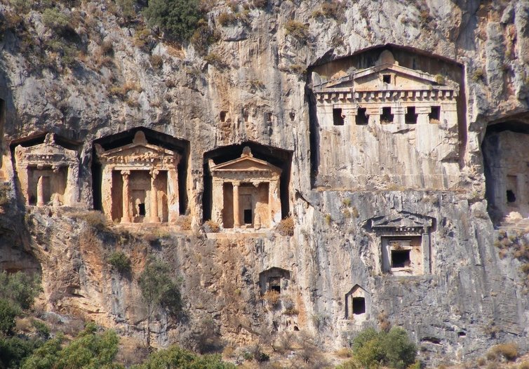 Фото Древние гробницы Кауноса. Турция, Mugla, Sevgi Yolu Sokak