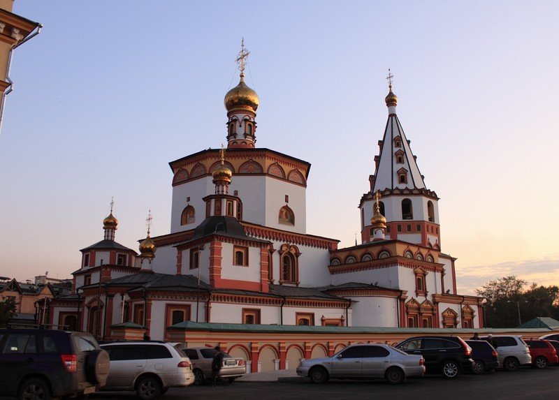 Богоявленский собор,Иркутск зимой