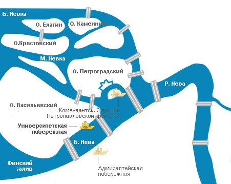 Карта рек питера