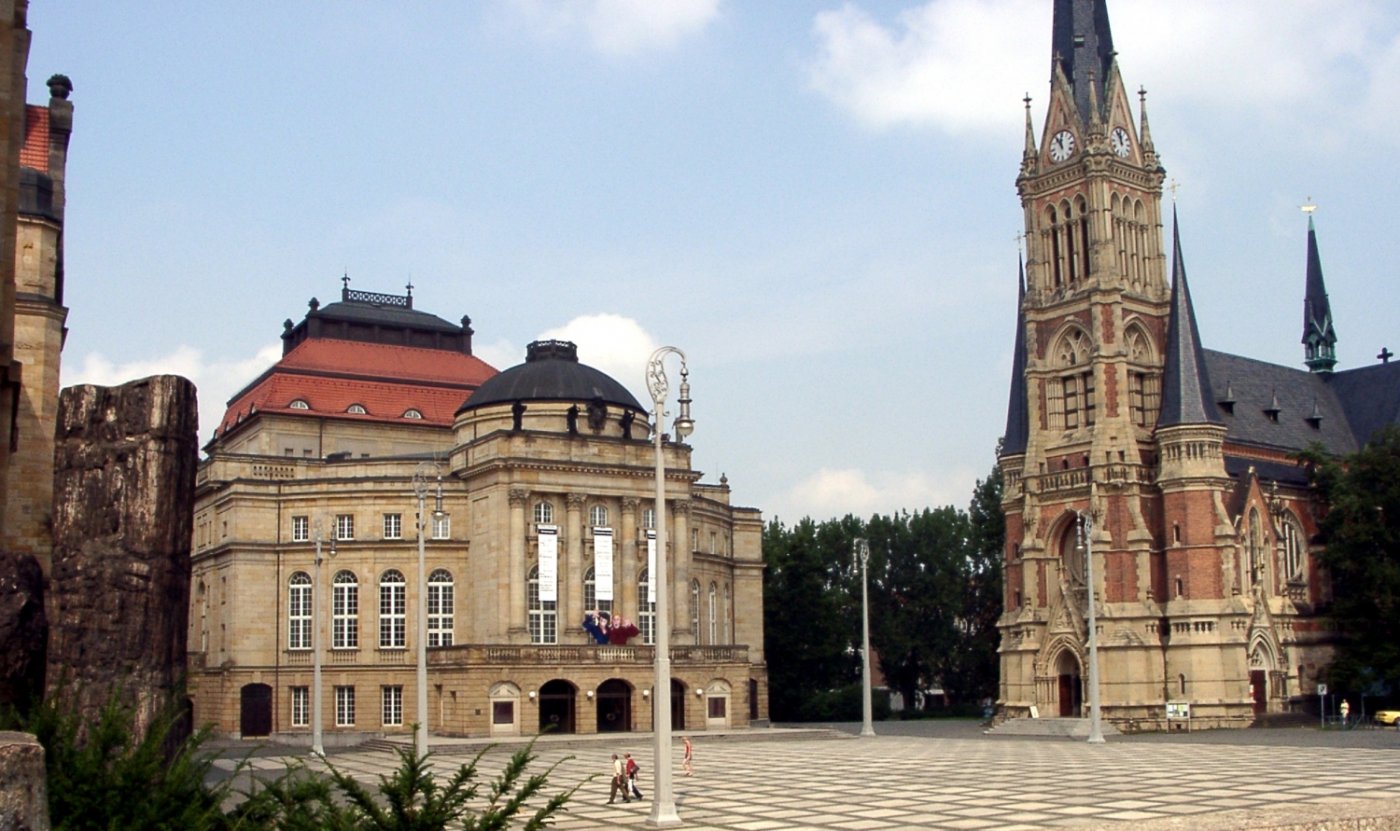   . , Sachsen, Chemnitz, Theaterplatz, 1