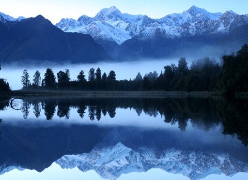  Lake Matheson.  ,  ,  , --