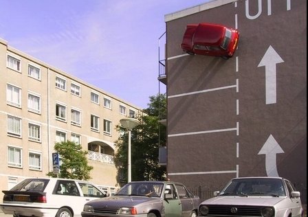  Car on Wall. ,  , , The Hague Center, Koningstraat, 401