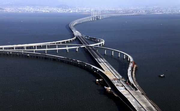   . , , , Huangdao, Jiaozhouwan Bridge