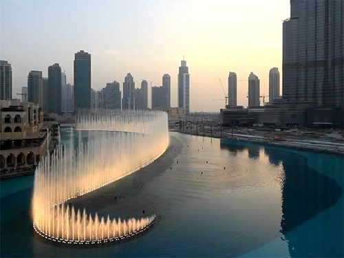 Фото Фонтан Дубай. Объединенные Арабские Эмираты, Дубай, Business Bay, Souk Al Bahar Bridge