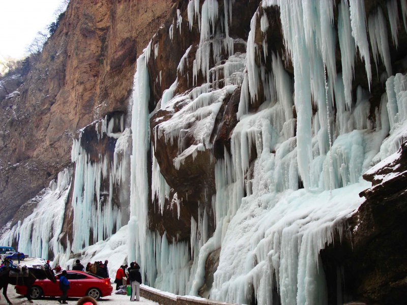 Чегемские Водопады Зимой Фото