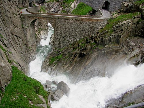    (Teufelsbrücke). , Uri, Andermatt, Schollenenschlucht